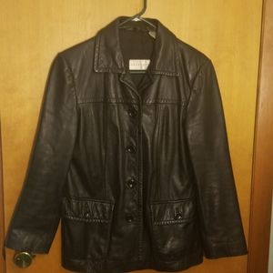 Paradox black leather jacket size S